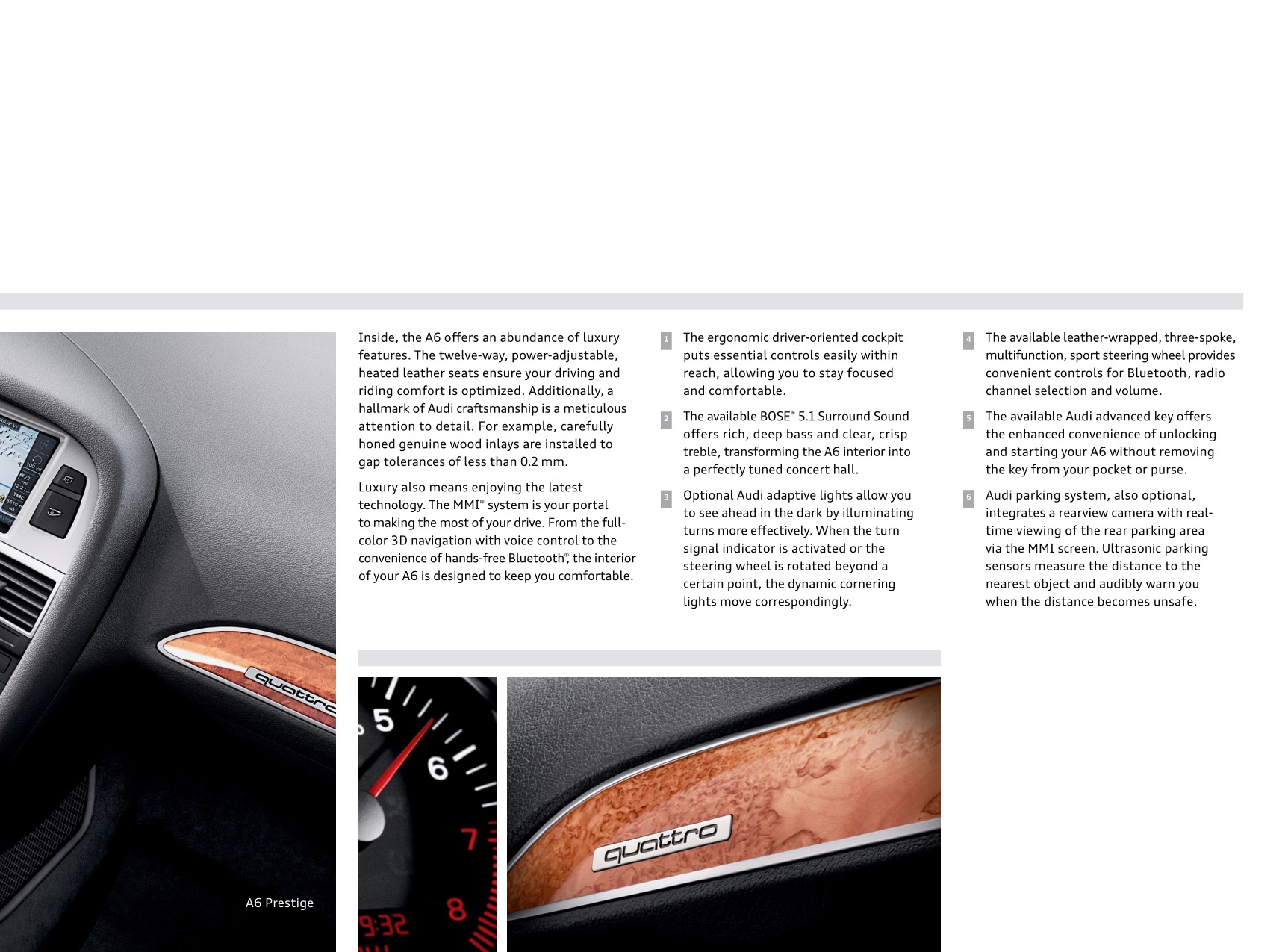 2011 Audi A6 Brochure Page 31